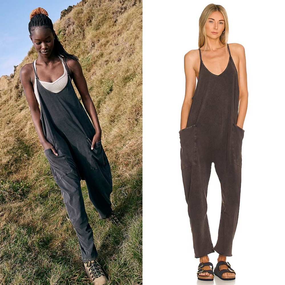 Free People Black Hotshot Onezie